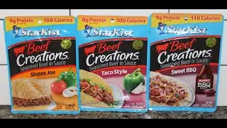 StarKist Beef Creations: Sloppy Joe, Taco Style & Sweet BBQ Review