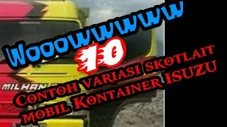 variasi stiker mobil kontainer, mobil Isuzu, simple dan kece,