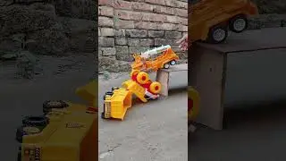 Yellow Tractor | Funny JCB | Drum truck | #shorts | #reels | Part 02