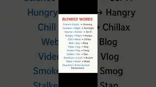 Blended words