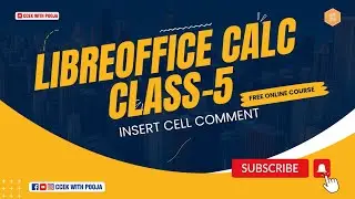 Insert Cell Comment in Libroeffice Calc Class-5 #ccekwithpooja #CCC CCC Free Class-5