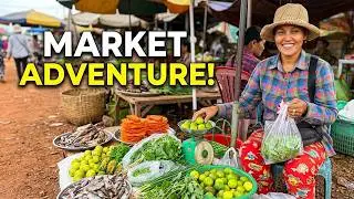 One day at Road 3 market in Chhuk District, Kampot Province, Cambodia