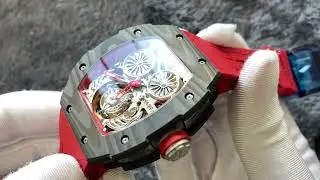 Haofa Automatic Carbon Fiber Tourbillon Watch for Men 1922 Mechanical Watch