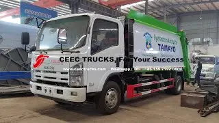 ISUZU ELF 10cbm trash compressor vehicle export to Caribbean Sea countries best price