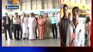 Spice Jet Aircraft | Of Telangana Tourism Brand | Unveiled by Minister Chandulal