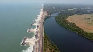 MARAVANTHE BEACH | DRONE VIEW | Aerial 4K | Udupi | Kundapura | Coastal Karnataka