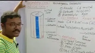 Nickel - Cadmium CELLS || SECONDARY CELLS || @sadhanadhananjaya CHEMISTRY WINS #chemistry