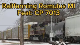 Railfanning Romulus MI With @MidwestRailfanProductions28 And @MichiganIronWheel. Feat: CP 7013