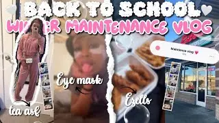 BACK TO SCHOOL MAINTENANCE VLOG🤍 || getting hair done, eye mask, face mask, self care, + more