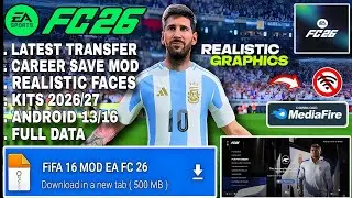 ОБНОВЛЕНИЕ 2026! FIFA 16 MOD EA FC 26 Android Offline | Режим карьеры + Все турниры HD графика