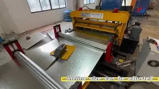 incline cutting and leveling machine to cut the silo roof sheet ahead