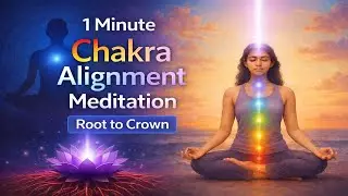 Full Chakra Alignment Meditation | Color-Based Activation from Root to Crown (1 Minute)