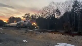 108 Leads Southbound Amtrak Past Wells Depot