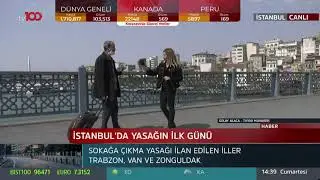 Sokağa çıkma yasağı mağduru tesadüfen ekranlara yansıdı