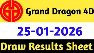 25-01-2026 Grand Dragon Today 4D Results | 4d Malaysia  Live Today | Today 4d Result Live