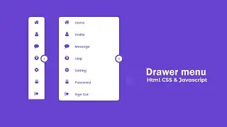 Responsive Navigation Drawer Menu Using Html CSS & Javascript | Drawer Menu