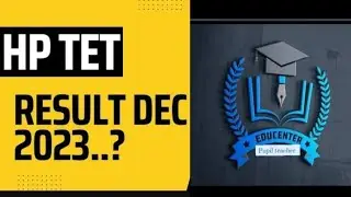 HP  TET RESULT Dec 2023 Latest Notification