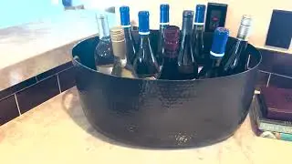 GORGEOUS Huge Hammered Metal Beverage Tub