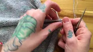 Закрытие петель тремя спицами