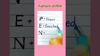 Full form Of PEN/Full form writing of Pen/#shorts #shortvideo #fullform #youtubeshorts #short