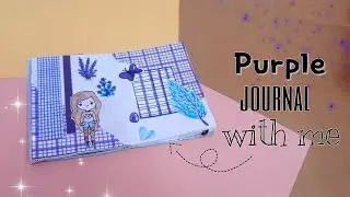 JOURNAL WITH ME 💜 | purple journal with me | journaling ideas |purple theme (#shorts )