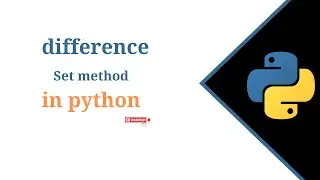 (RK) Set difference() method in python