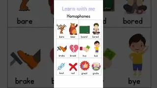 Homophones in english with picture/learn daily use english words