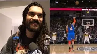 Steven Adams speaks about his half-court shot 