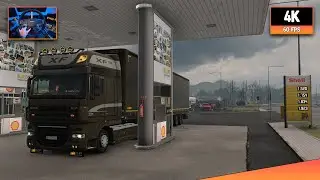 DAF XF105 460 | Vlorë - Ioannina | ETS2 1.57 4K Gameplay + Wheel Cam