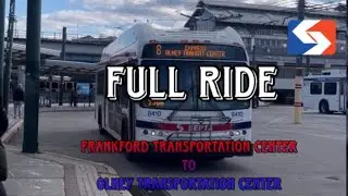 SEPTA 2010 New Flyer DE40LFR #8410 On Route 8! (FULL RIDE) 