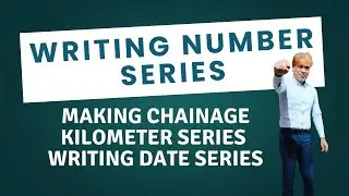 EXCEL TRICKS : Writing number series Making chainage kilometer series Writing date series