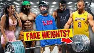 FAKE WEIGHTS in gym PRANK... | ANATOLY pretended to be a Beginner