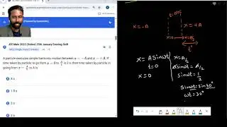 JEE MAIN PYQ 22 playing with SHM position equations