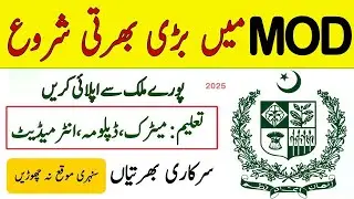 MOD Latest Government Jobs Apply Online Ministry of Defence New Jobs For Males & Females MOD 2025