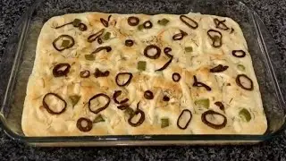 Caramelized onion focaccia bread recipe(easy bread recipes).