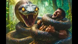 GIANT PYTHON ATTACKS A WILD MAN &ndash; A TERRIFYING LIFE OR DEATH BATTLE IN THE DEEP JUNGLE mp4