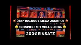 BOOK OF RA 200€ FREISPIELE 100 000€ MEGA JACKPOT😱 mit Vollbildern zocken Spielothek