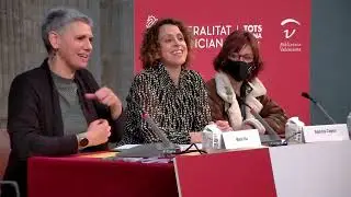 Maria Viu  i Sandra Capsir en la Biblioteca Valenciana