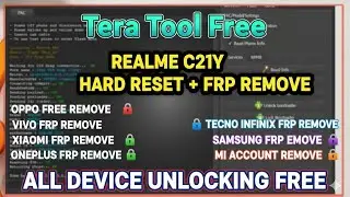 Realme C21Y (RMX3261) Hard Reset + FRP Remove | Tera Tool Free Update 2026/ #frp #mdm #vivofrp #mdm✅