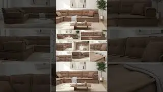 Brown Floor Couch with Large Cushions (Free Shipping)