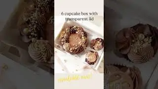 Clear box for 6 cupcakes &ndash; perfect for gifts & display! #cupcakebox #bakerypackaging #giftbox