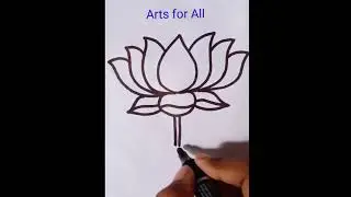 Lotus Drawing #kamal ka phool drawing