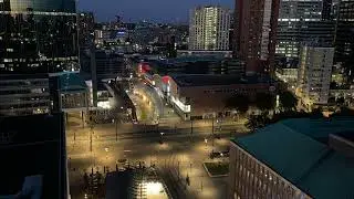 Timelapse Trams Coolsingel in de avond