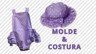 🌸 KIT BEBÊ JARDINEIRA BUNDA RICA + CHAPÉU pt02 | MOLDE GRÁTIS | Artesanato Passo-a-Passo