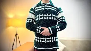 Crochet Gents Sweater With Collar Full Tutorial 