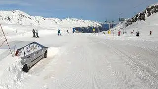 Skiing Fun Slopes near Blue Slope 26 Hochgurgl Austria GoPro HD POV - Family Skiing April 2024