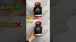 Real Vs Fake Bred Jordan 4 #sneakerhead #sneakers #viral