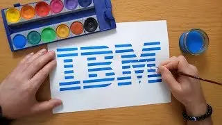 How to draw the IBM logo
