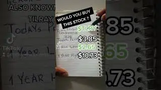 WOULD YOU BUY THIS TILRAY STOCK #VIRAL #INVESTING #YOUTUBESHORT #SHORTS #TILRAY #STOCK #SHORT