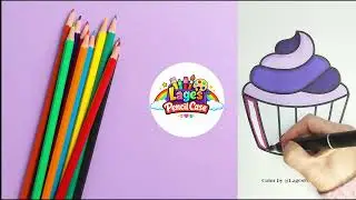 Coloring a Beautiful Cupcake 🎂🎁 Relaxing Coloring 🎨 ASMR Coloring 💤